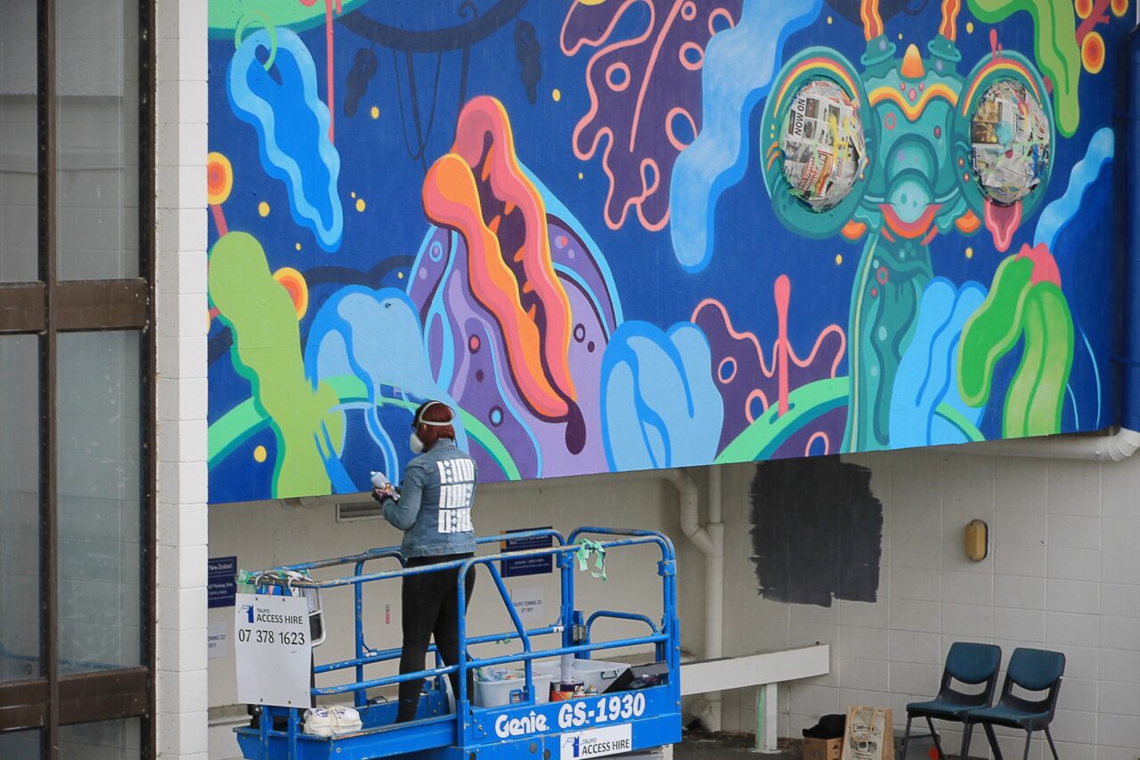 Live Mural Painting In Taupō