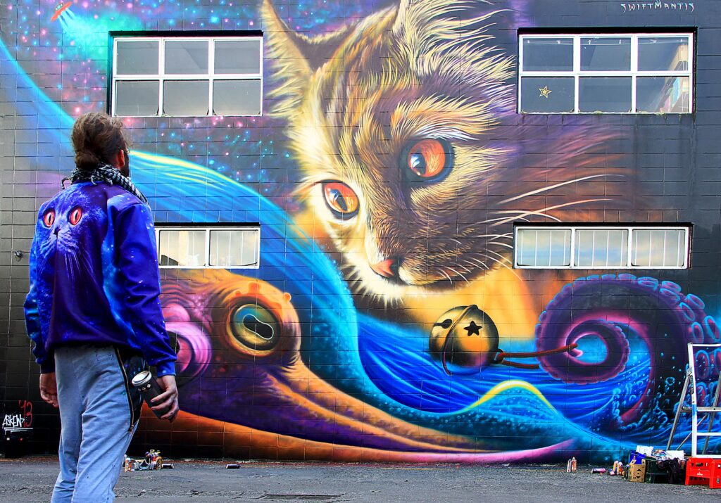 Cat With Artist