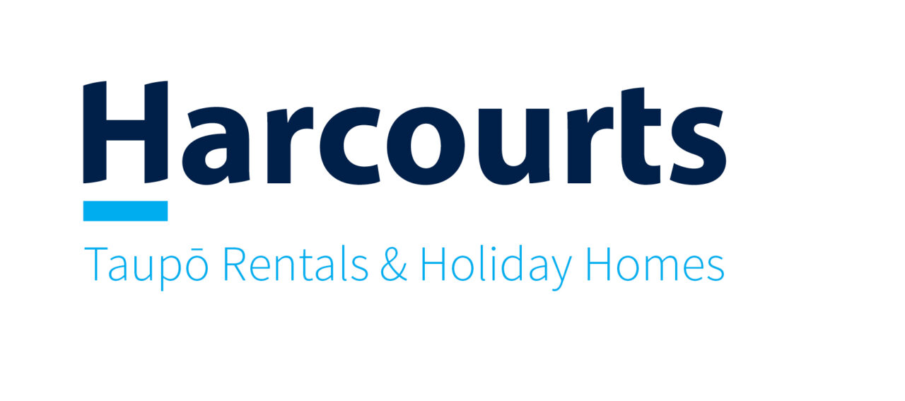 Taupō Rentals & Holiday Homes Logo Stack Navy Cyan